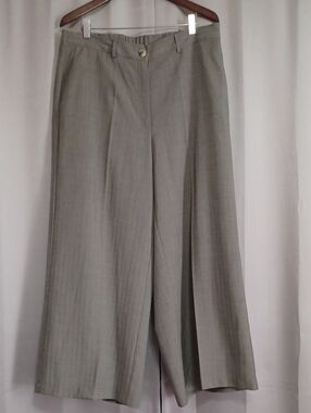Adrianna Papell Pleated Wide-Leg Trousers High Rise Pockets Elasticized Waist